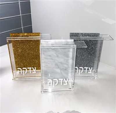 Mukautettu akryyli Lucite Tzedakah Box -lahjoituslaatikko